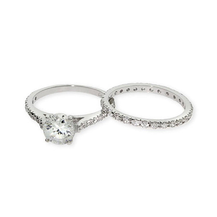 Extra Thin Sterling Silver Wedding Ring Set