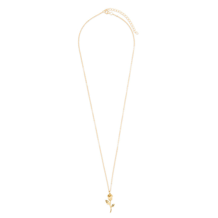 Gold Plated Forever Rose Pendant