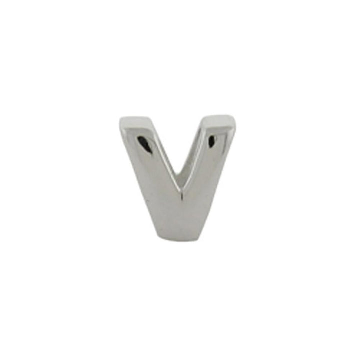 Sterling Silver AlphaBead Letter V