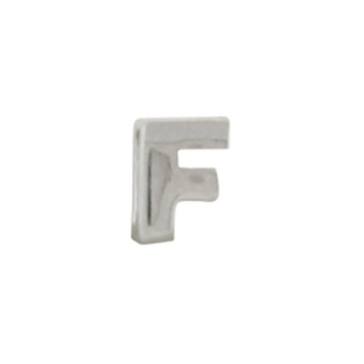 Sterling Silver AlphaBead Letter F