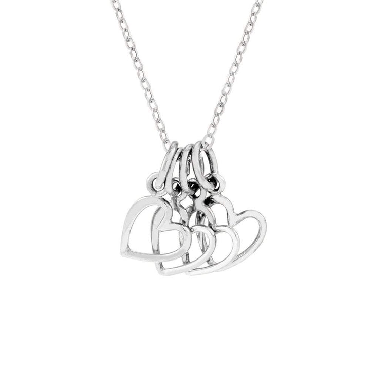 Petite Four Open Hearts Silver Necklace