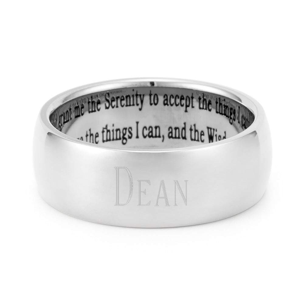 Men's and Women's Stainless Steel Serenity Prayer Ring