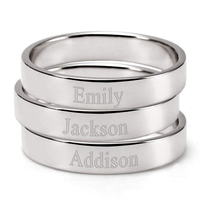 Engravable Three Silver Stacking Mother&