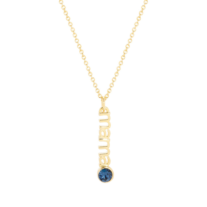 Custom Gold Birthstone Mama Necklace