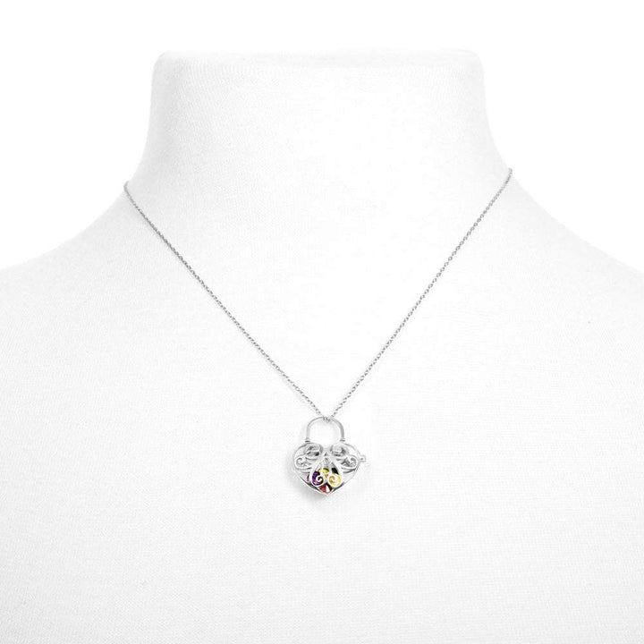 Locked Heart 4mm Round Birthstone Locket