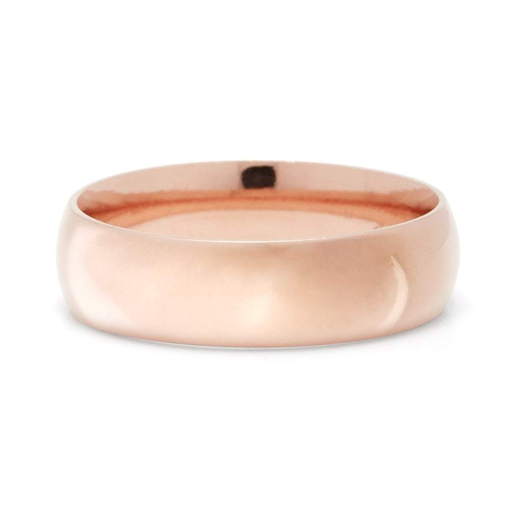 Custom Coordinate 6mm Rose Gold Band