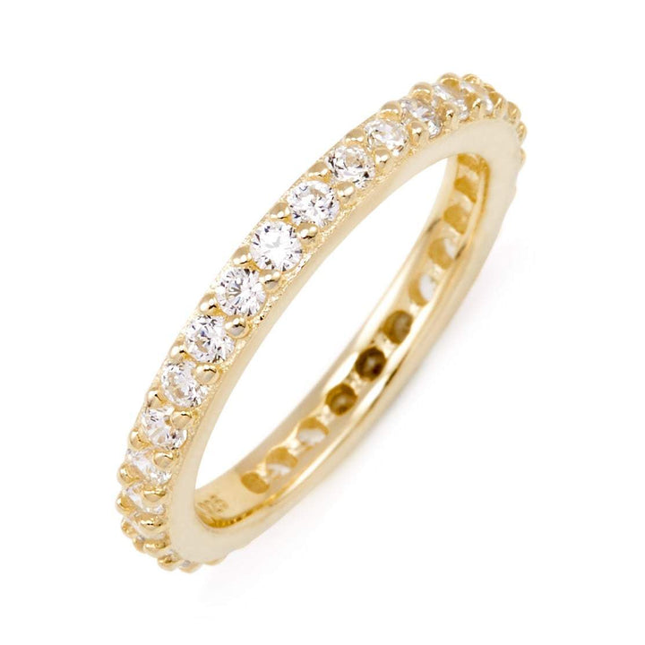 Brilliant Cut CZ Gold Eternity Band