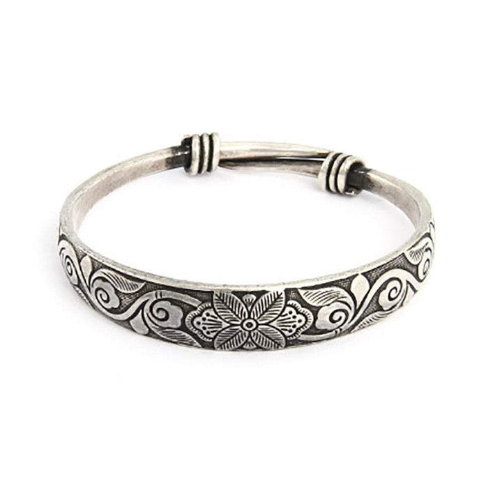 Etched Botanical Garden Bali Bangle Bracelet