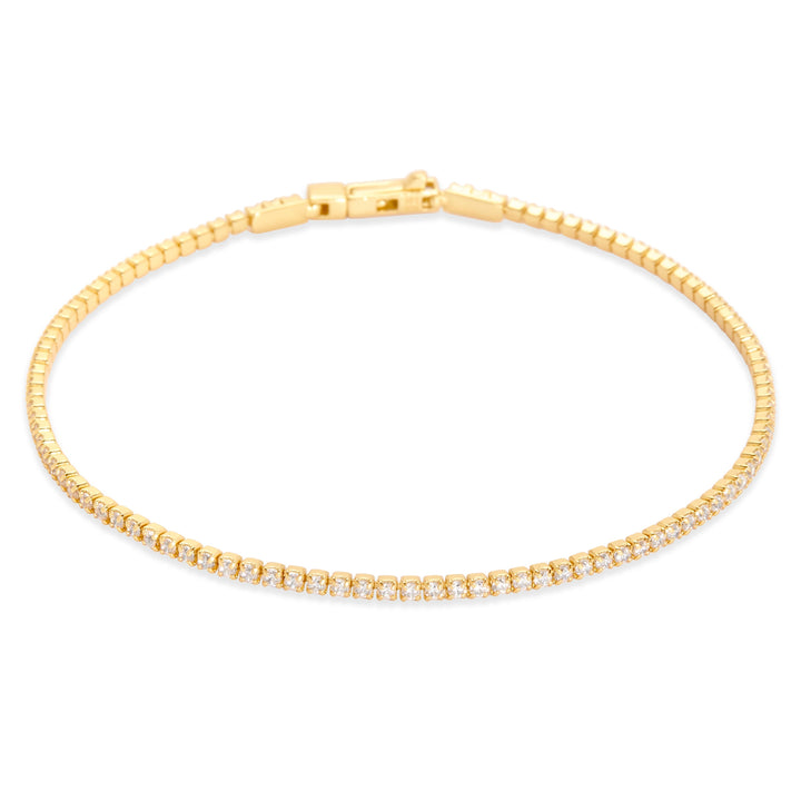 Gold CZ Tennis Bracelet