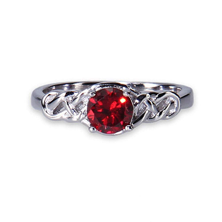 Close To The Heart Sterling Silver Celtic Knot Birthstone Ring