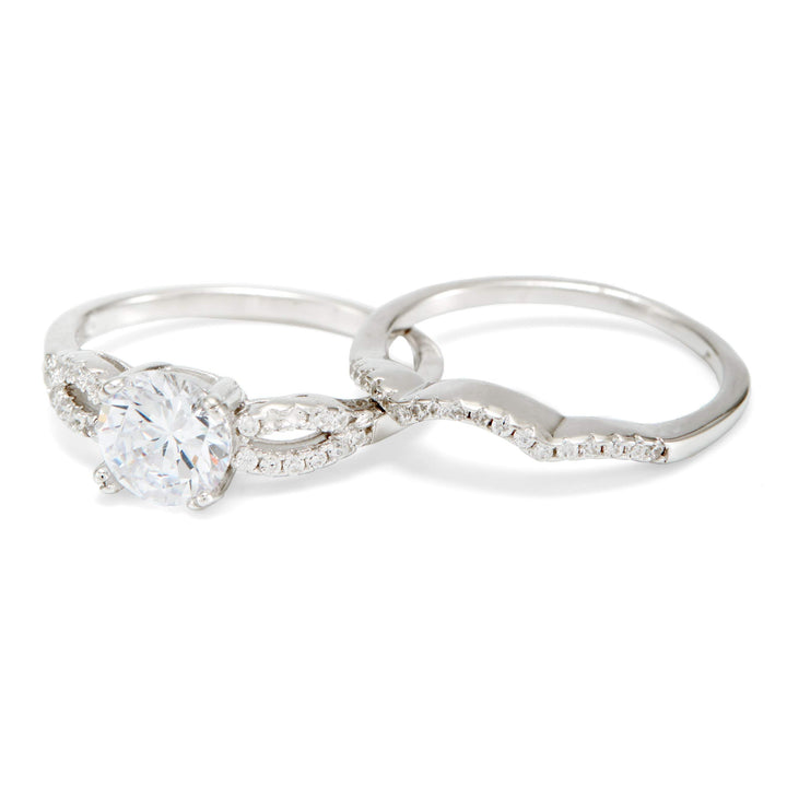 Petite Promise Ring Set with Brilliant Cut CZ