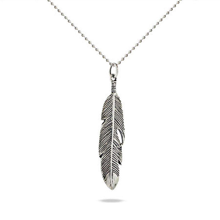 Sterling Silver Feather Pendant