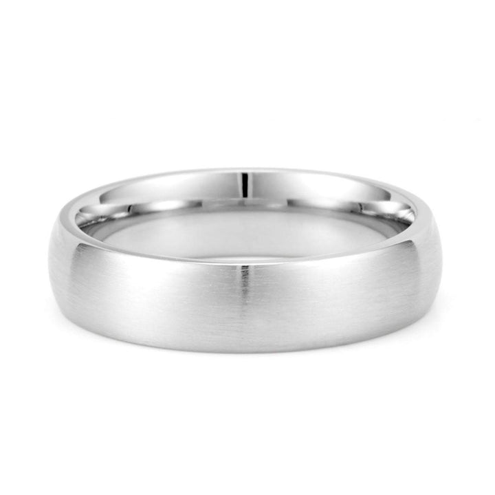 Custom Coordinate Brushed 5mm Stainless Steel Ring