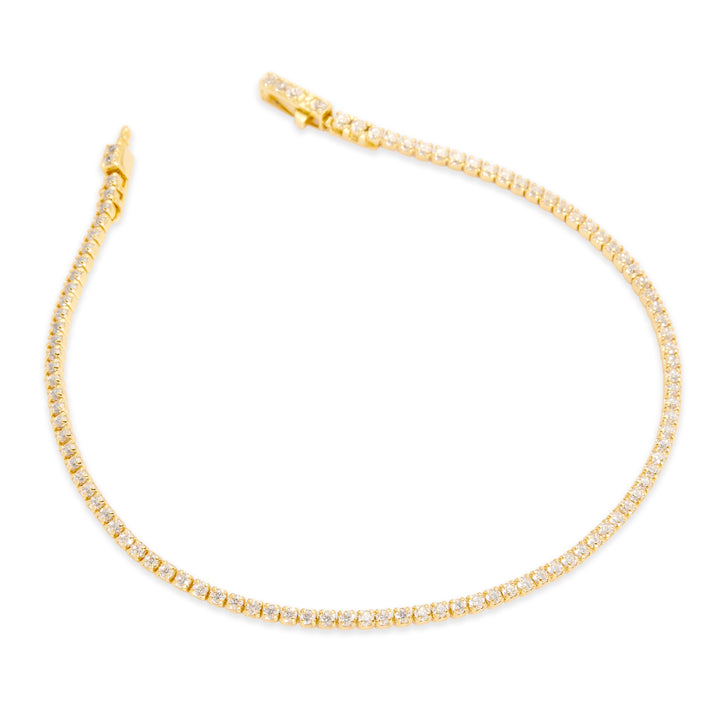 Gold CZ Tennis Bracelet