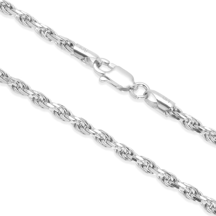 Men's Sterling Silver Rope Chain Necklace