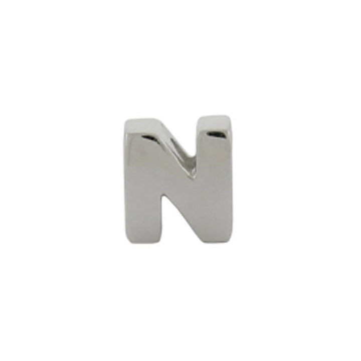 Sterling Silver AlphaBead Letter N