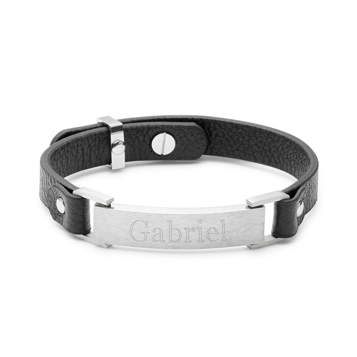 Engravable Men's Slim Adjustable ID Bracelet