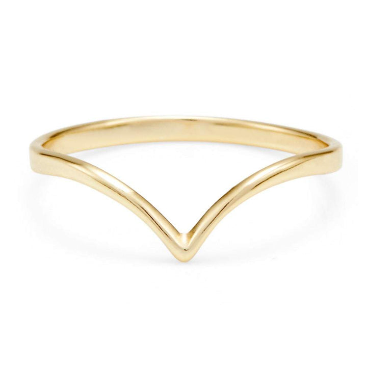 Thin Chevron Gold Ring