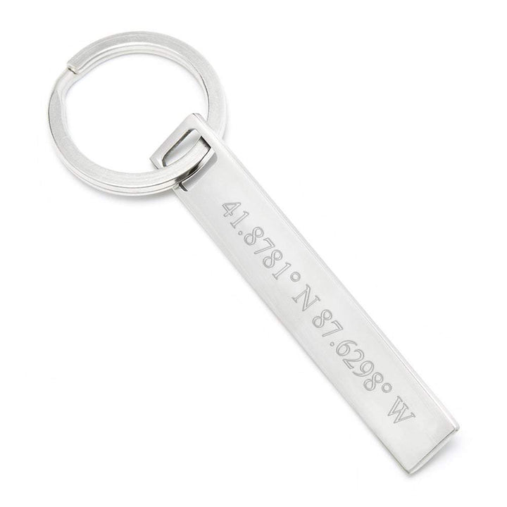 Custom Coordinate Tag Keychain