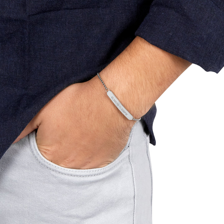 Men's Coordinate Stainless Steel Adjustable Bracelet