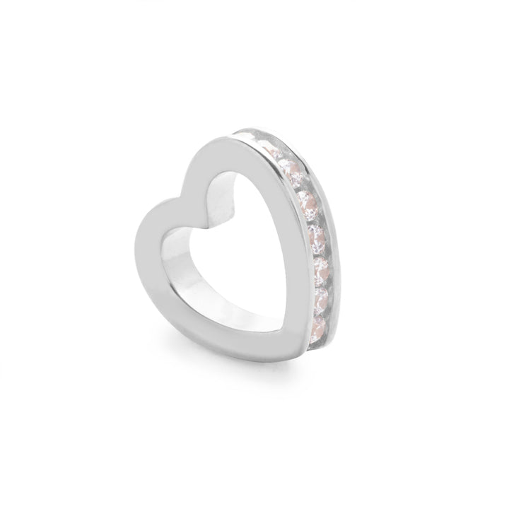 Silver June  Eternity Heart Charm