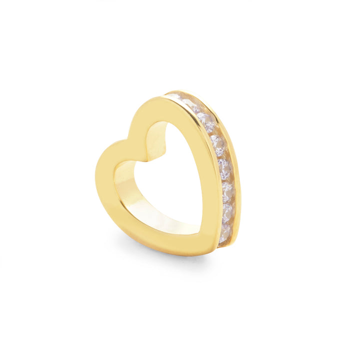 Gold June Eternity Heart Charm