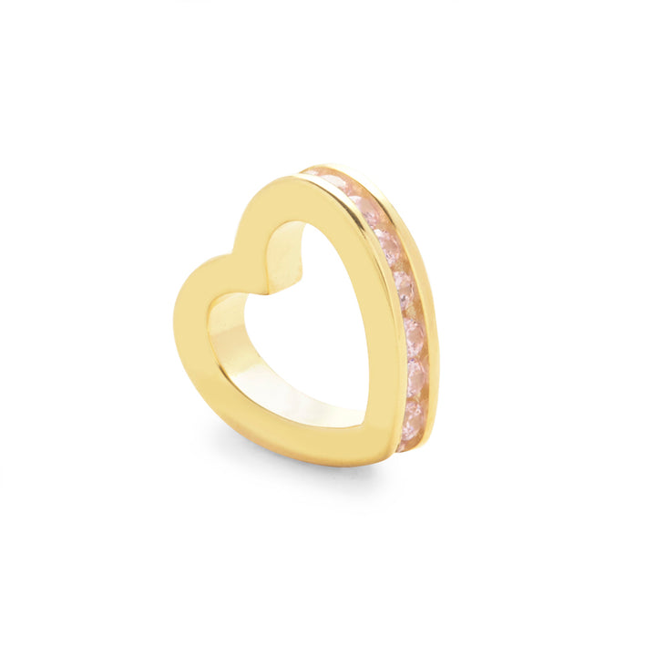 Gold October Eternity Heart Charm