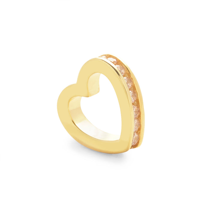 Gold November Eternity Heart Charm