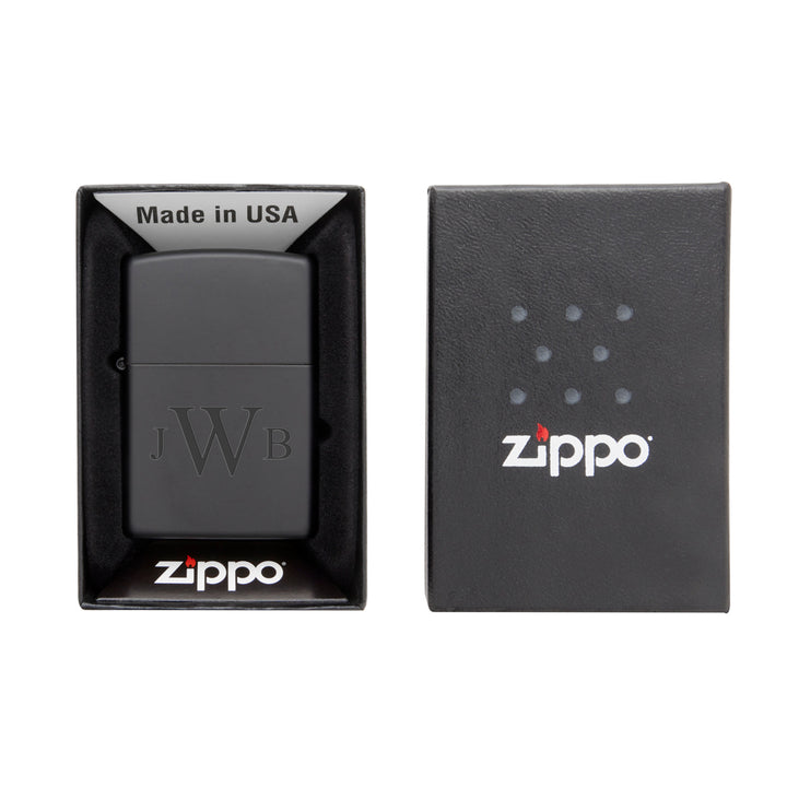 Engravable Matte Black Zippo Lighter