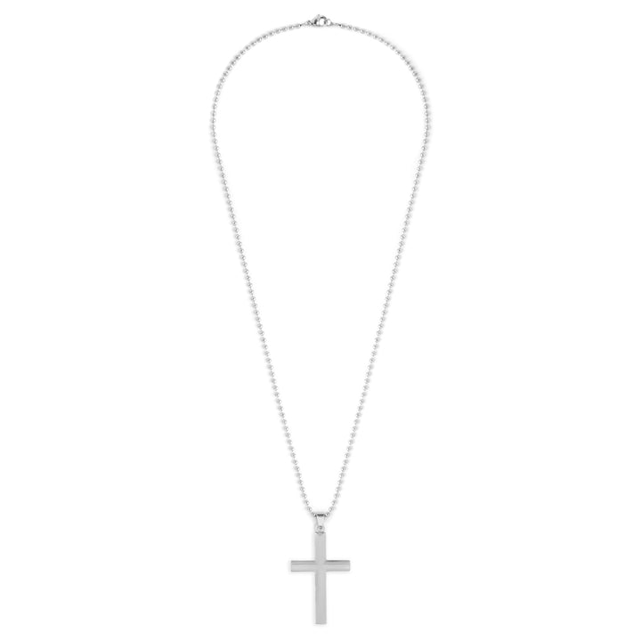 Men's Engravable Stainless Steel Cross Pendant