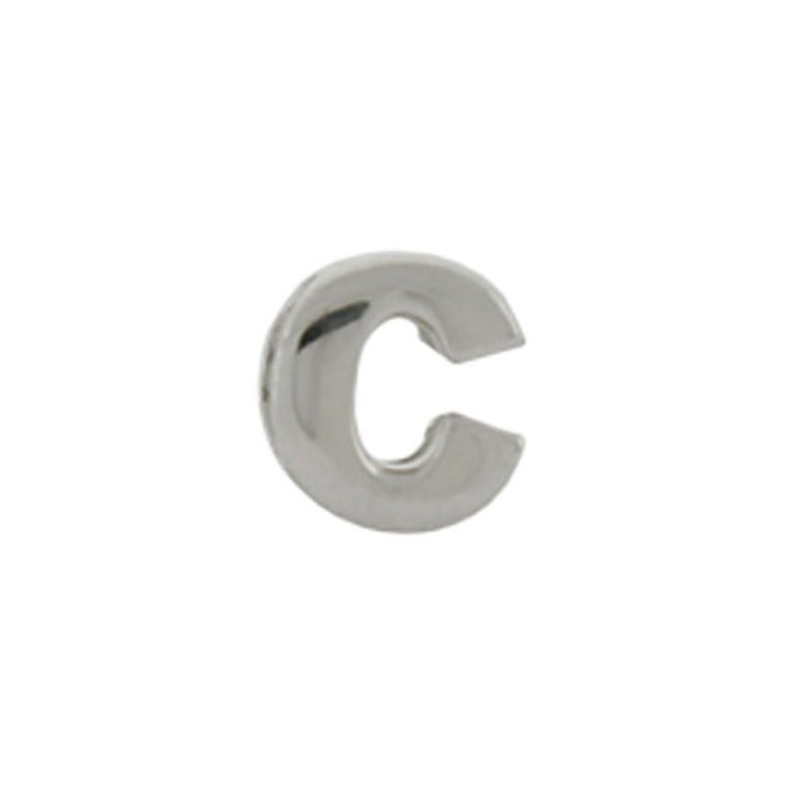 Sterling Silver AlphaBead Letter C