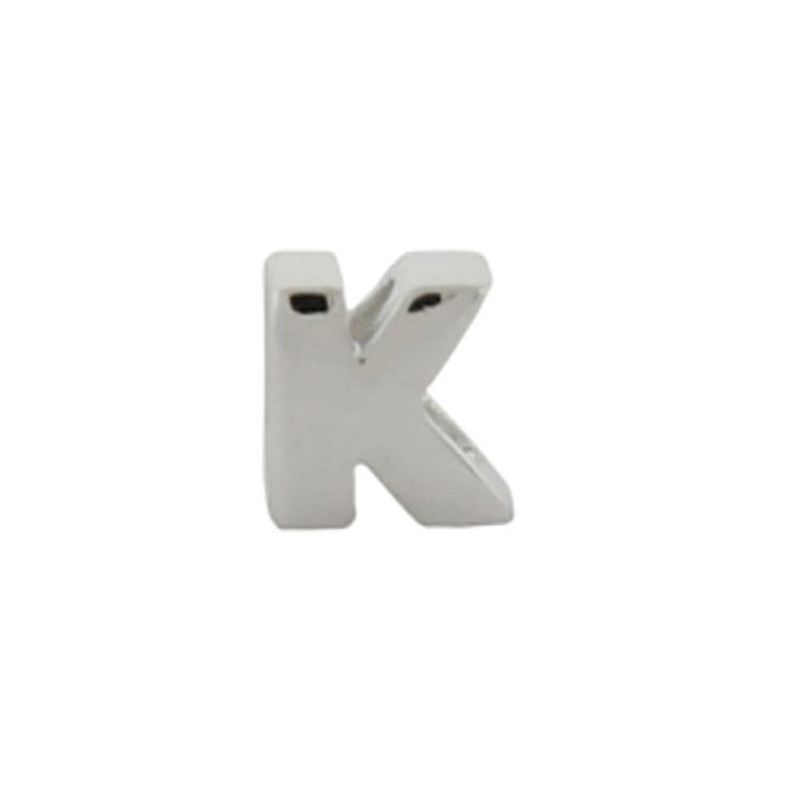 Sterling Silver AlphaBead Letter K