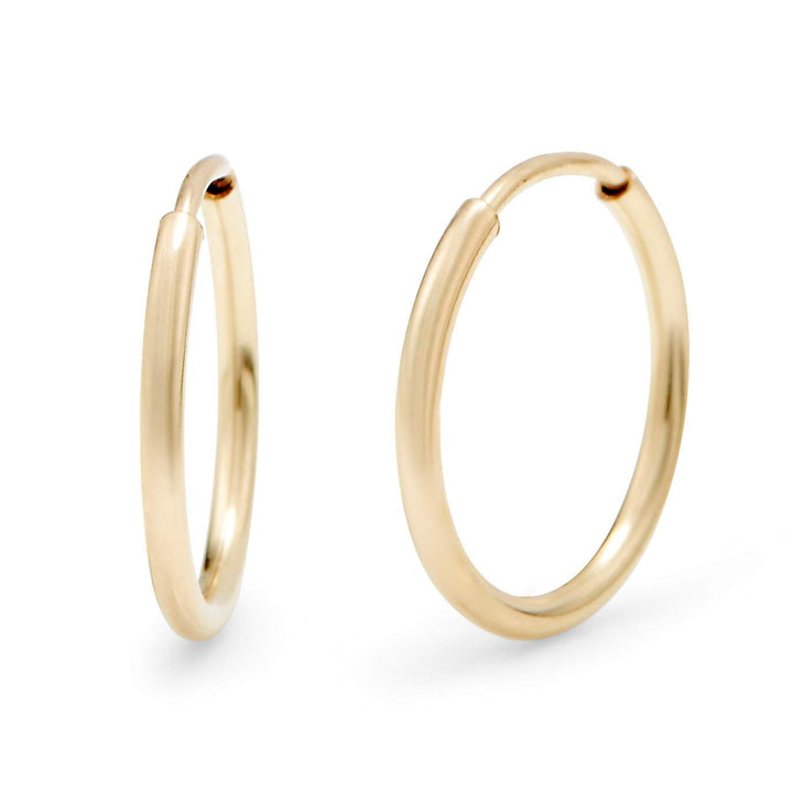 14K Gold Filled 1/2 Inch Hoop Earrings