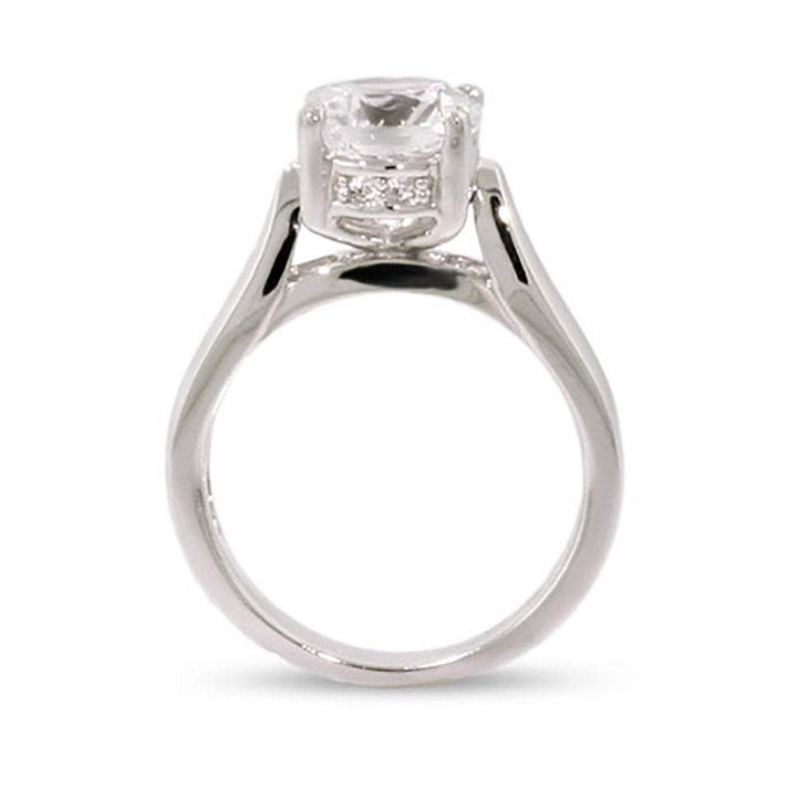 Classic Solitaire CZ Sterling Silver Engagement Ring