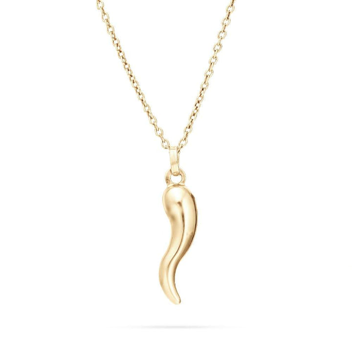 Small 14K Gold Italian Horn Pendant