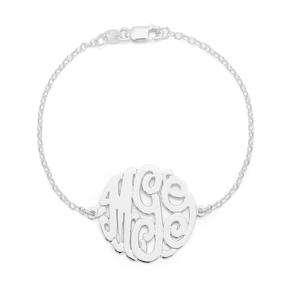 Monogram Sterling Silver Bracelet