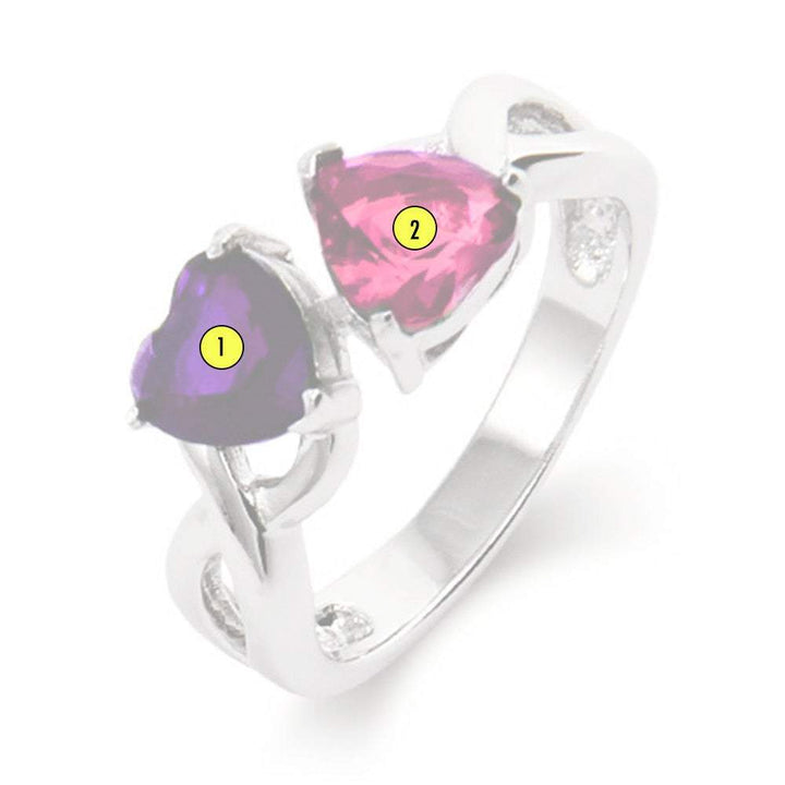 Close to the Heart 2 Hearts Birthstone Infinity Ring