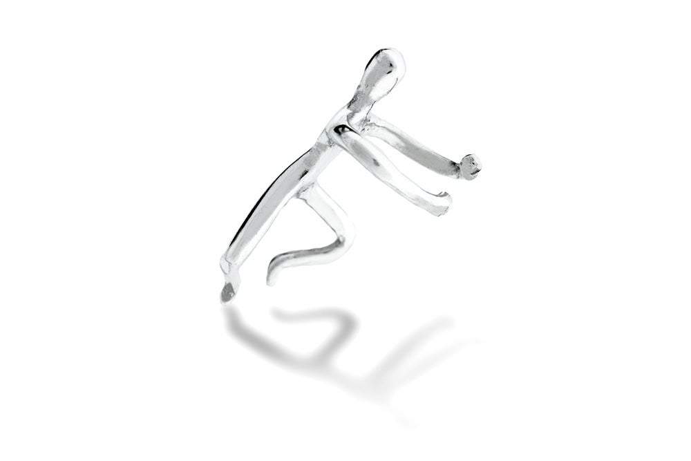 Little Man Sterling Silver Ear Cuff