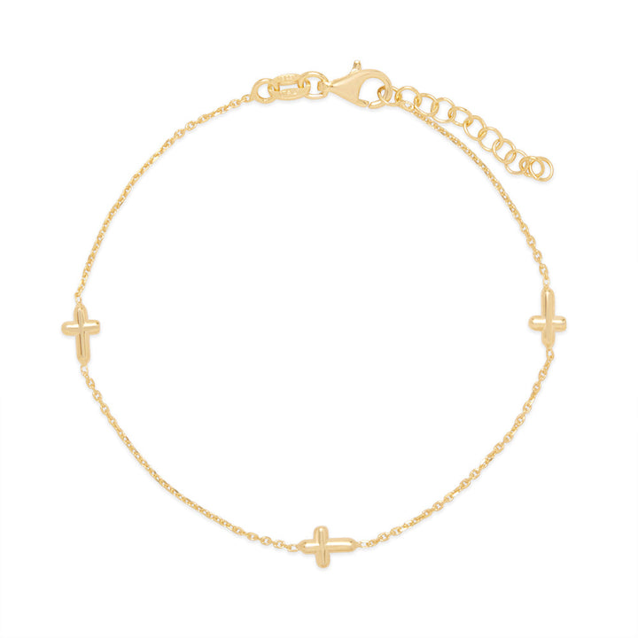 Gold Plated Cross Bracelet