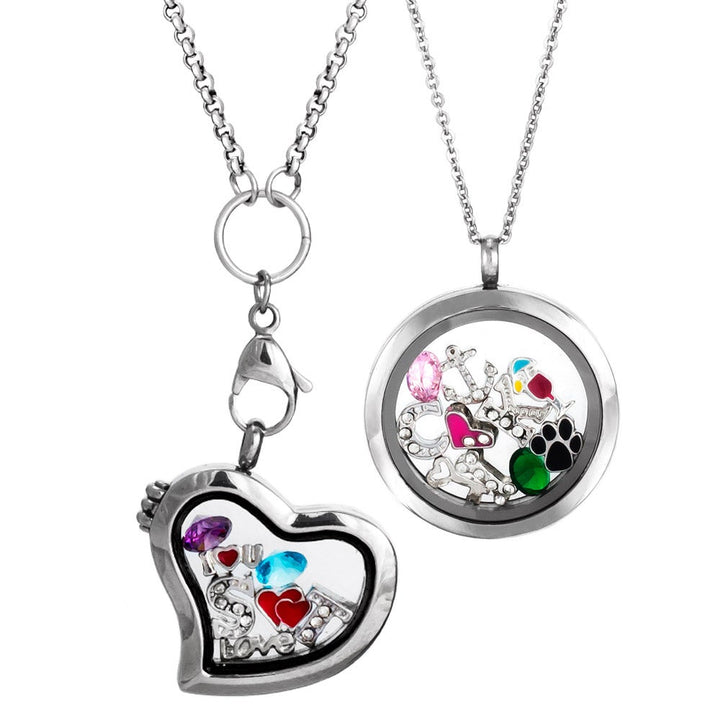 Floating Locket Initial Charms