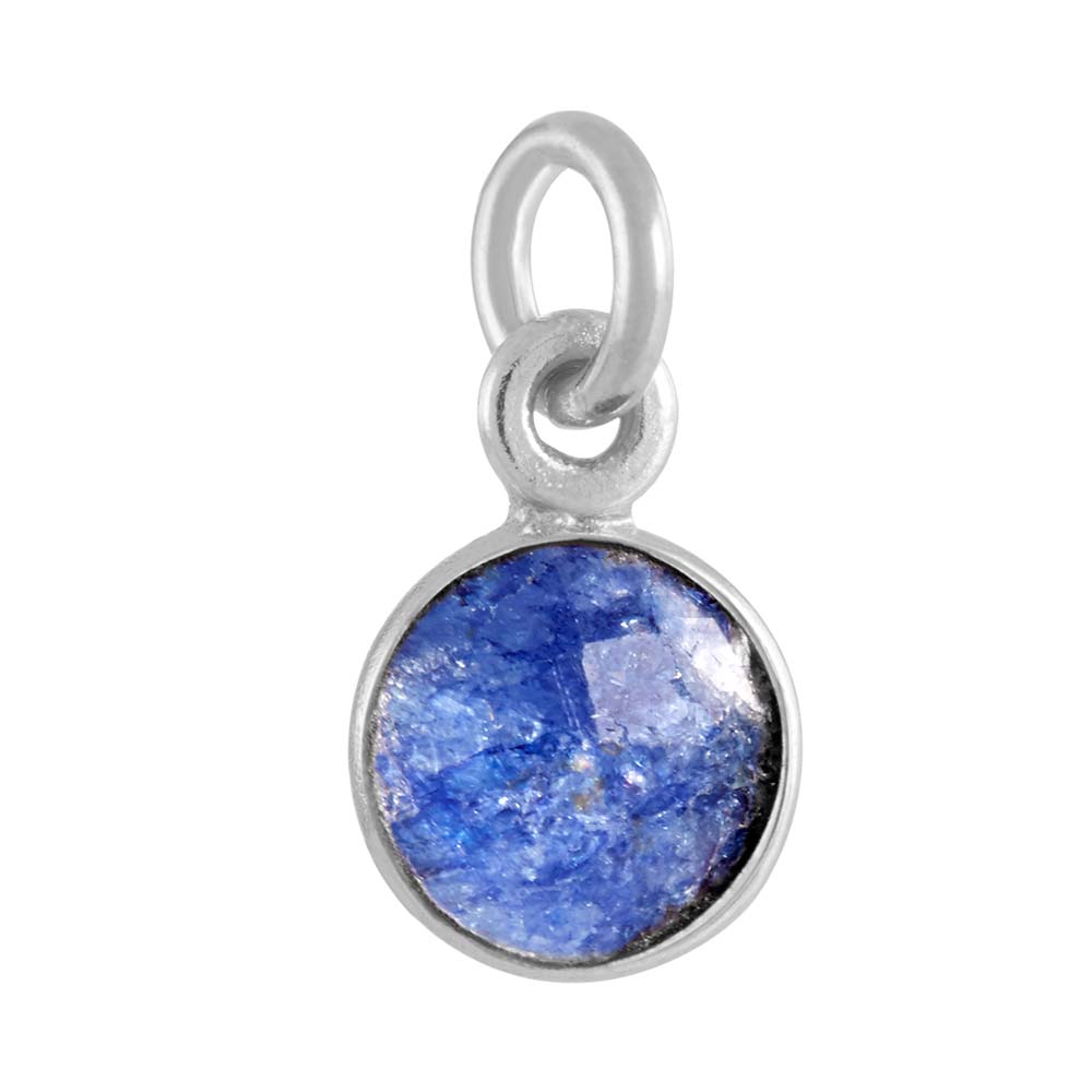 September CZ Bezel Drop Sterling Silver Charm