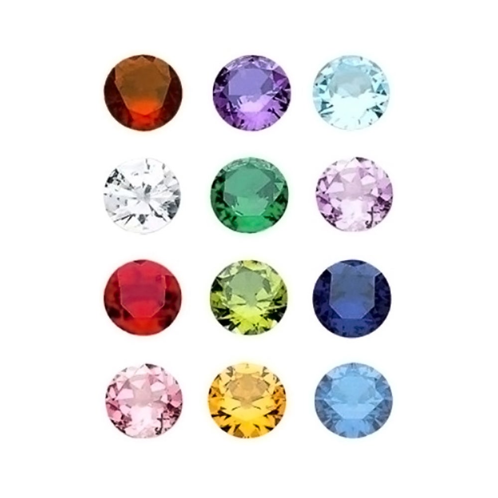 Caged Locket 4mm Round Birthstone Charms