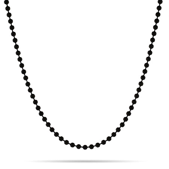 2.4mm Black IP Plated Bead Chain