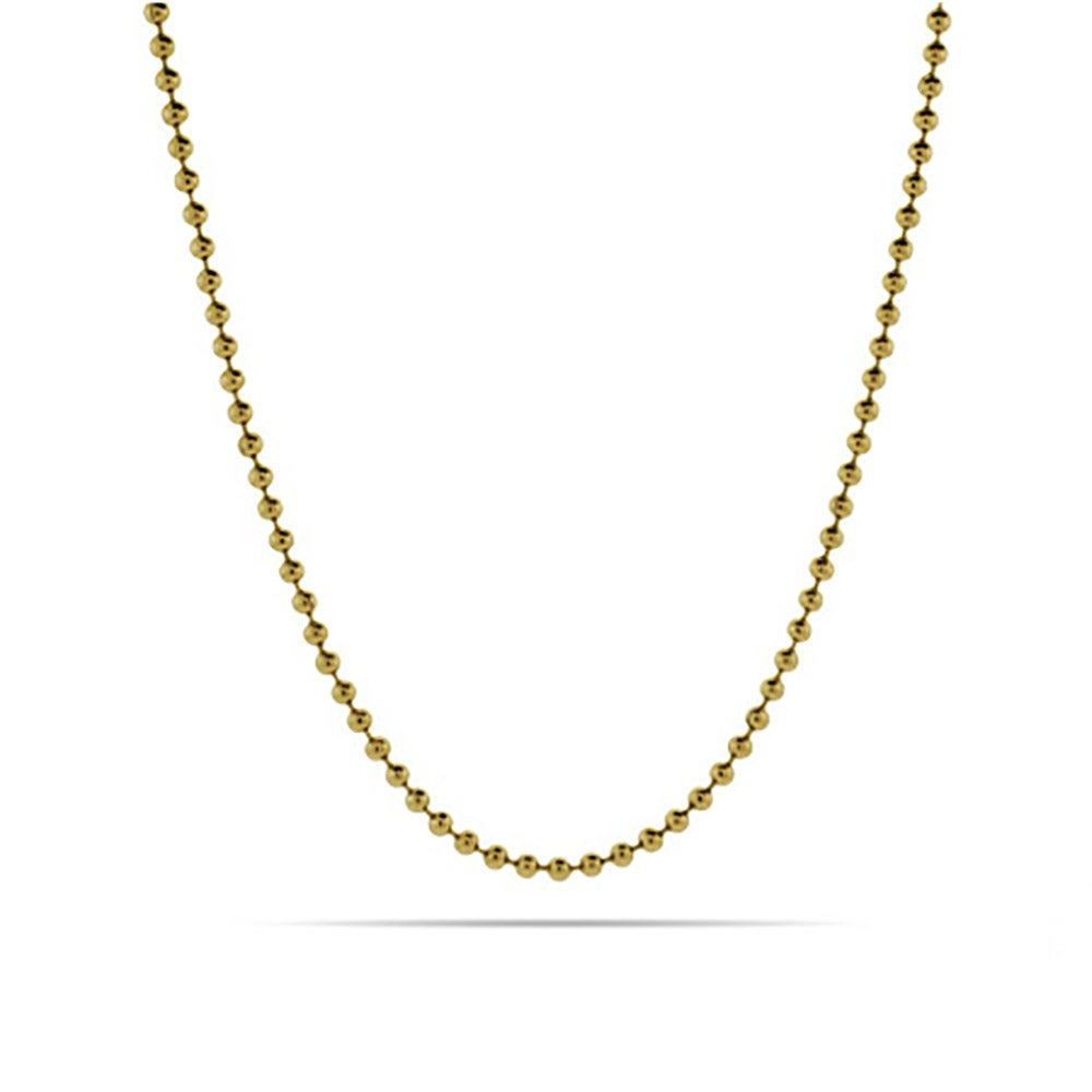 2.4mm Gold IP Plated Bead Chain