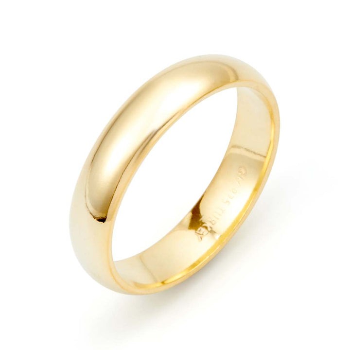 Classic 4mm Gold Plated Wedding Band