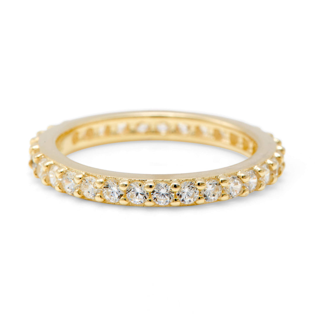 Brilliant Cut CZ Gold Eternity Band