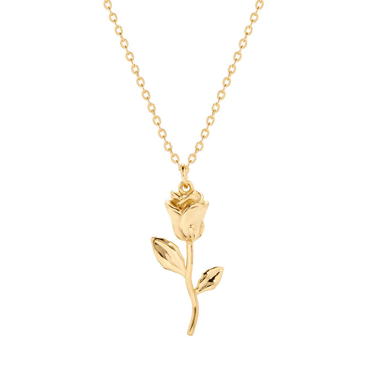 Gold Plated Forever Rose Pendant