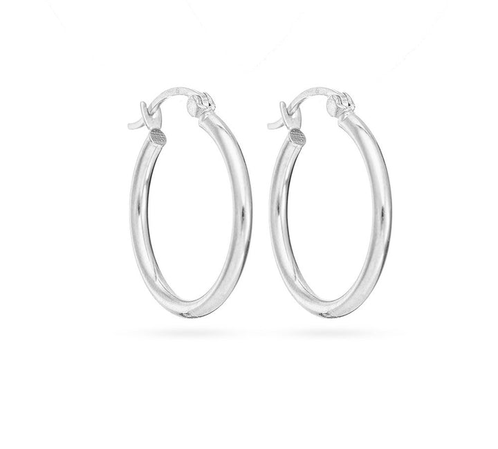 Stainless Steel 1" Tube Style Hoop Earrings