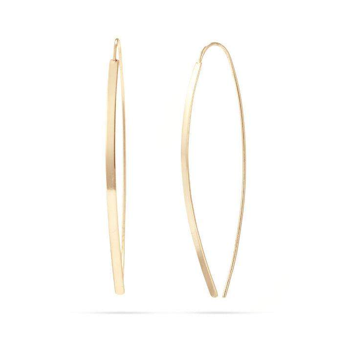 Gold 2 Inch Bar Drop Earrings