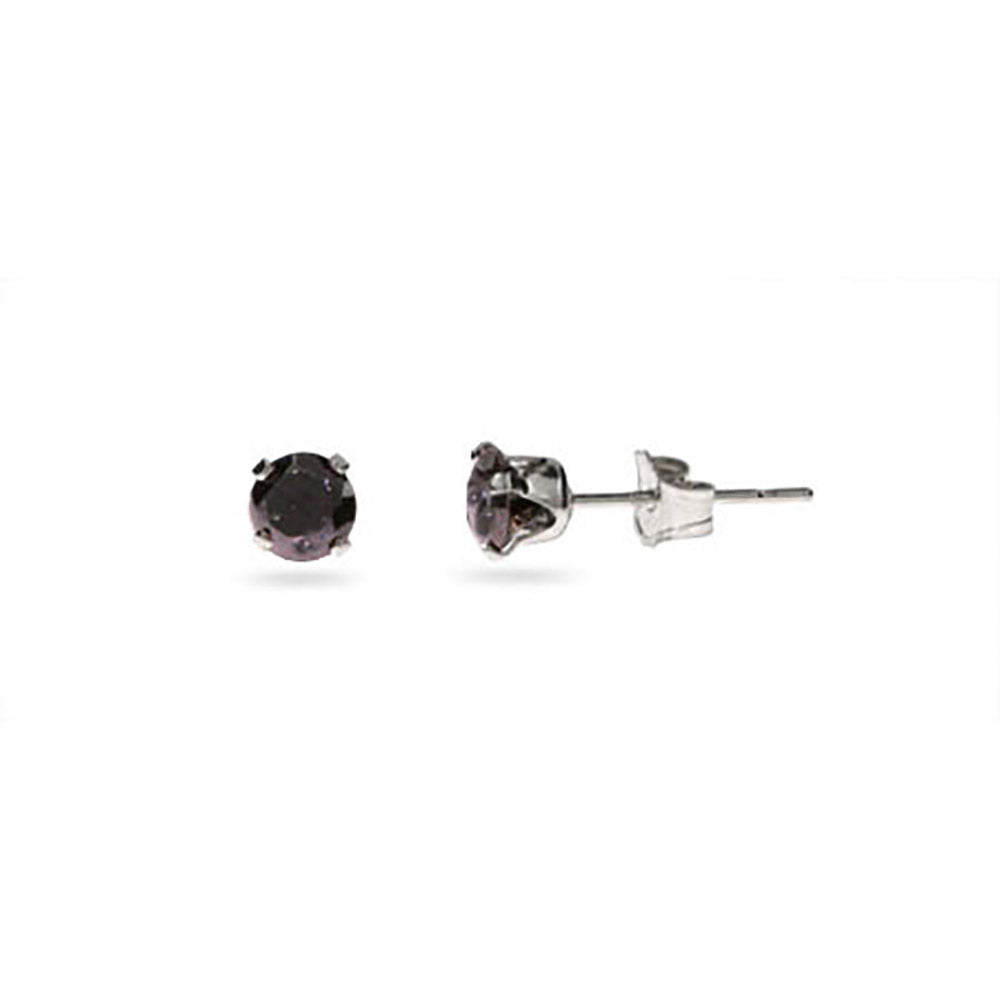 The Boss Black Onyx Sterling Silver Mens Studs